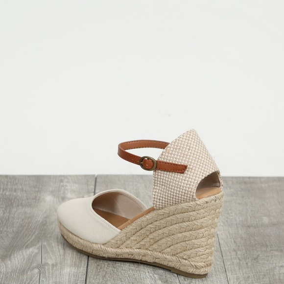 HOT SZ 10 Ankle Strap Espadrille Wedge Sandals - Picture 5 of 7